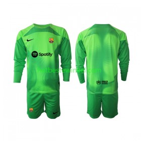 FC Barcelona Voetbalshirts Doelman Kind Thuis 2022-23 - LS(+ Korte broeken)